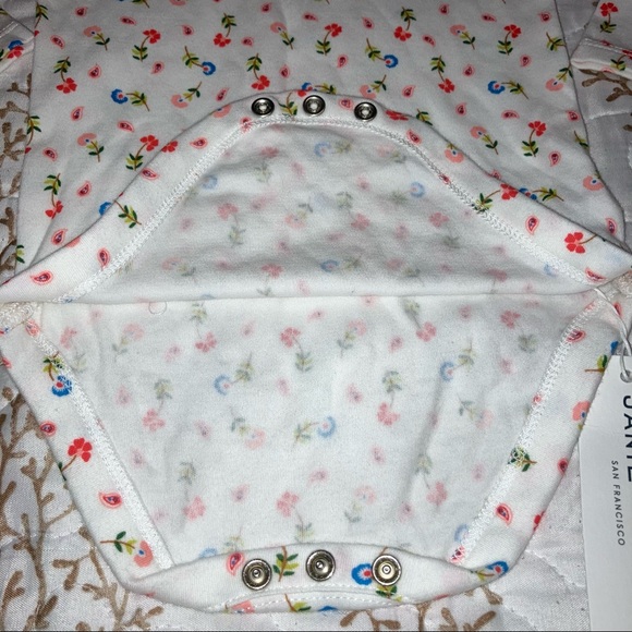 NWT Janie and Jack floral onesie size 3-6 month 100% cotton long sleeve kid baby - Picture 3 of 10